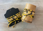 Game Day: Black & Yellow- Macrame String Bracelet Set
