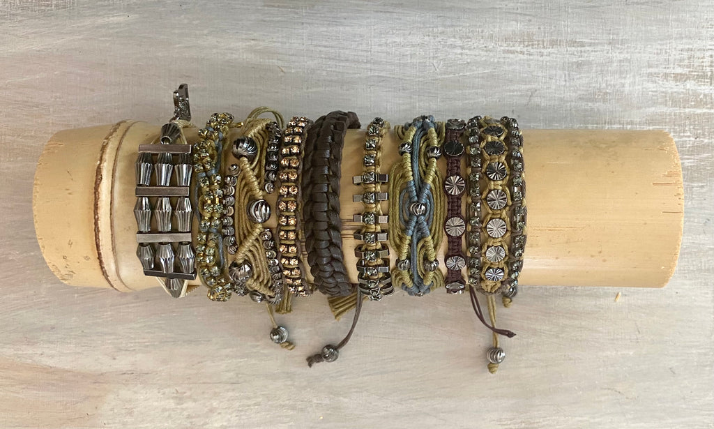 Rustic Bracelets (set of 9)