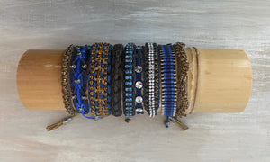 Denim Bracelets (set of 9)