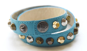 Colette Turquoise Leather Bracelet - Rose Gonzales
