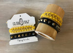 Game Day: Black & Yellow- Macrame String Bracelet Set