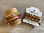 Game Day: Crimson & Gol- Macrame String Bracelet Set