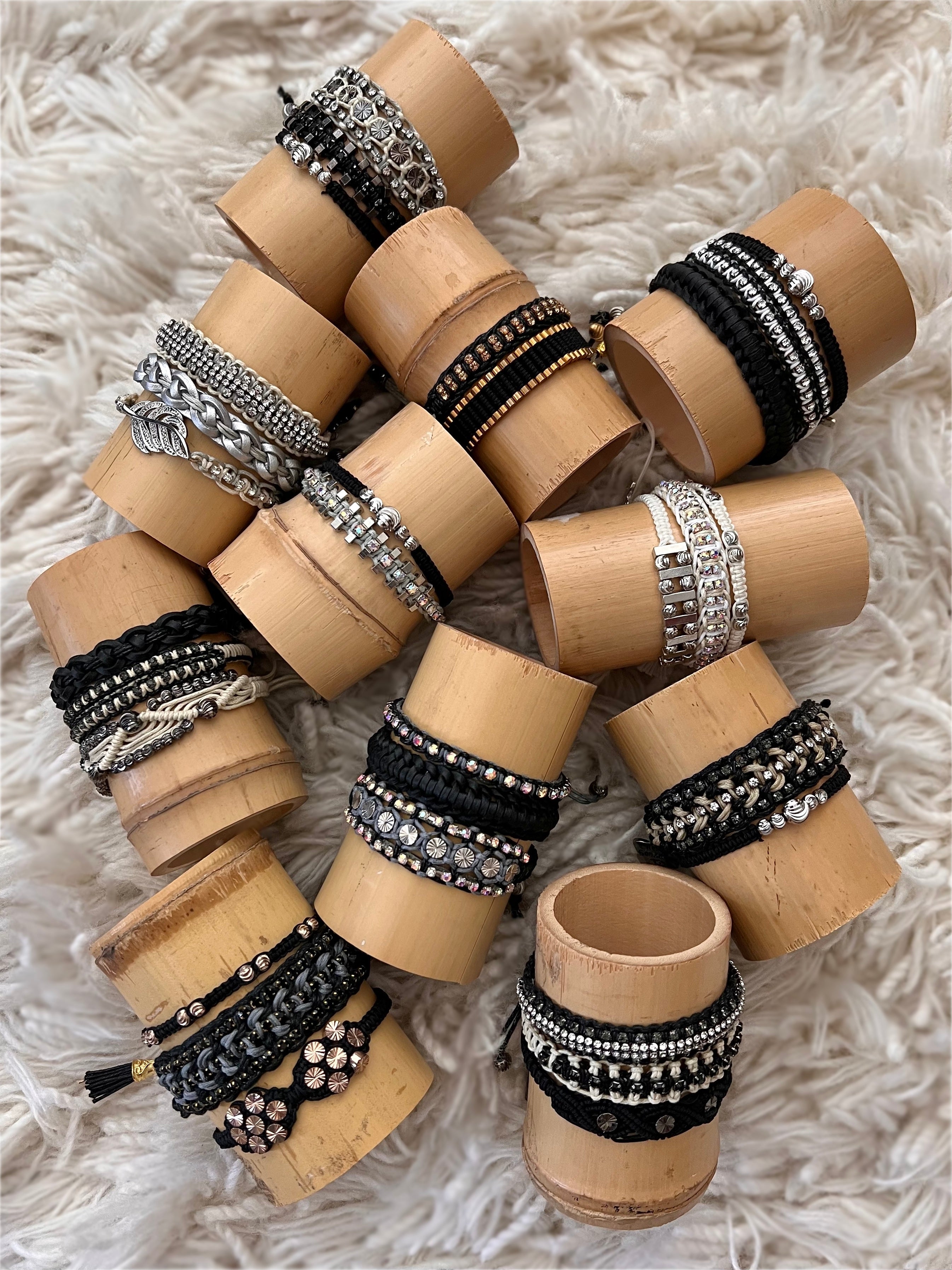 Blackout: Macrame String Bracelet Set