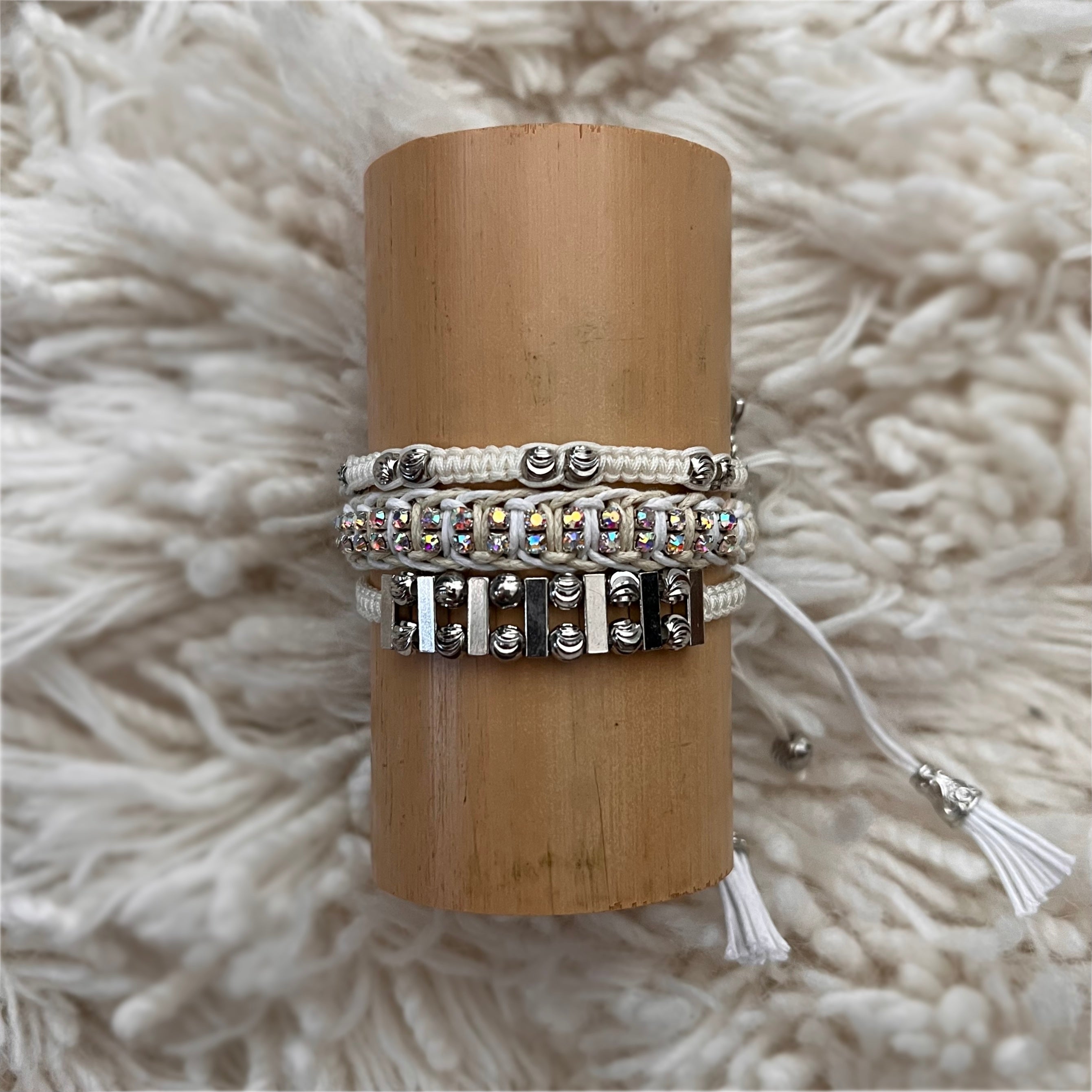 Winter Wonderland: Macrame String Bracelet Set – Rose Gonzales