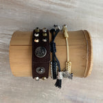 Cowgirl: Macrame String & Suede Bracelet Set