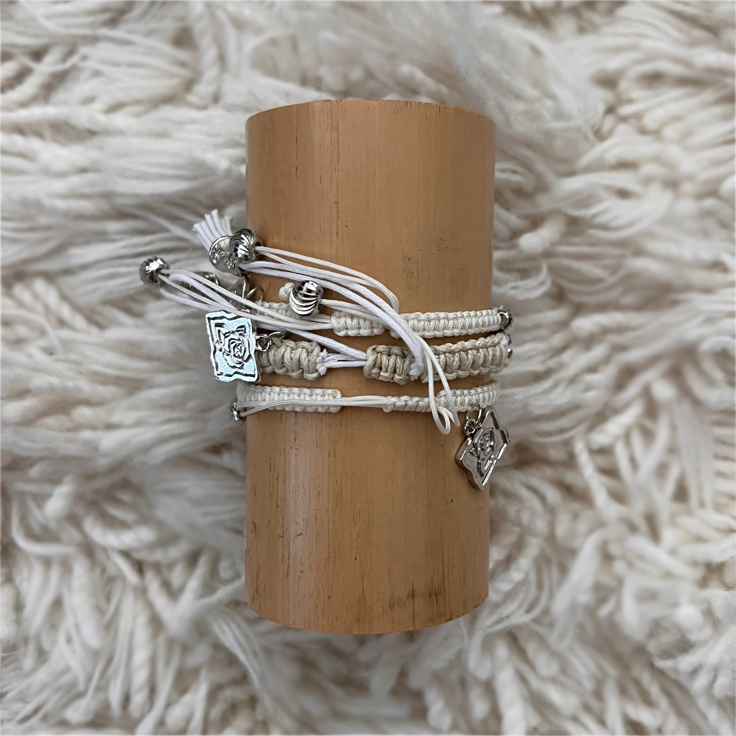 Winter Wonderland: Macrame String Bracelet Set – Rose Gonzales