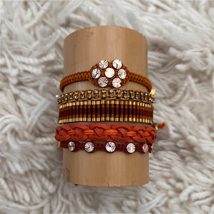 Sun Burnt : Macrame String Bracelet Set