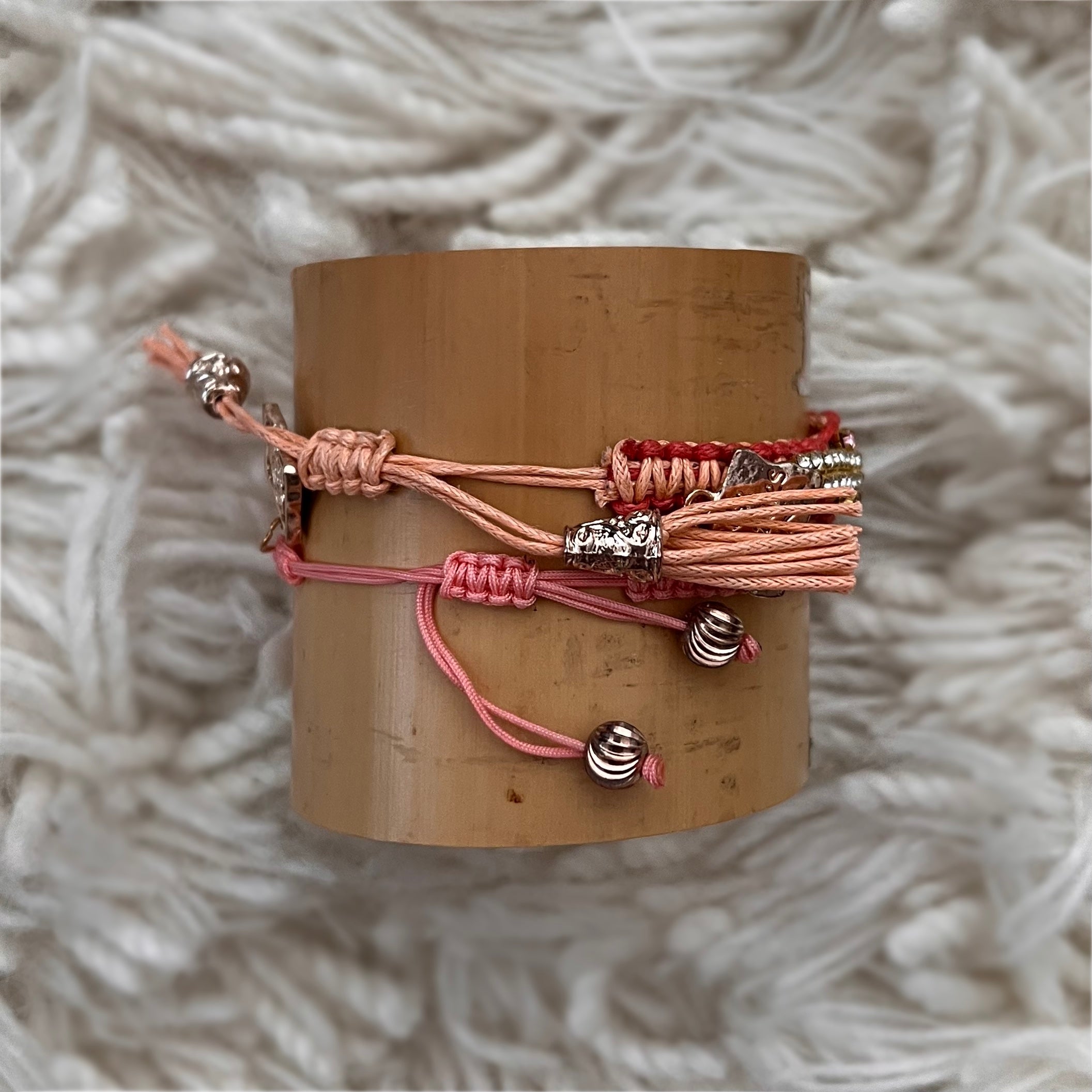 Pucker Up: Macrame String Bracelet Set