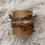 Nature Trail: Macrame String Bracelet Set