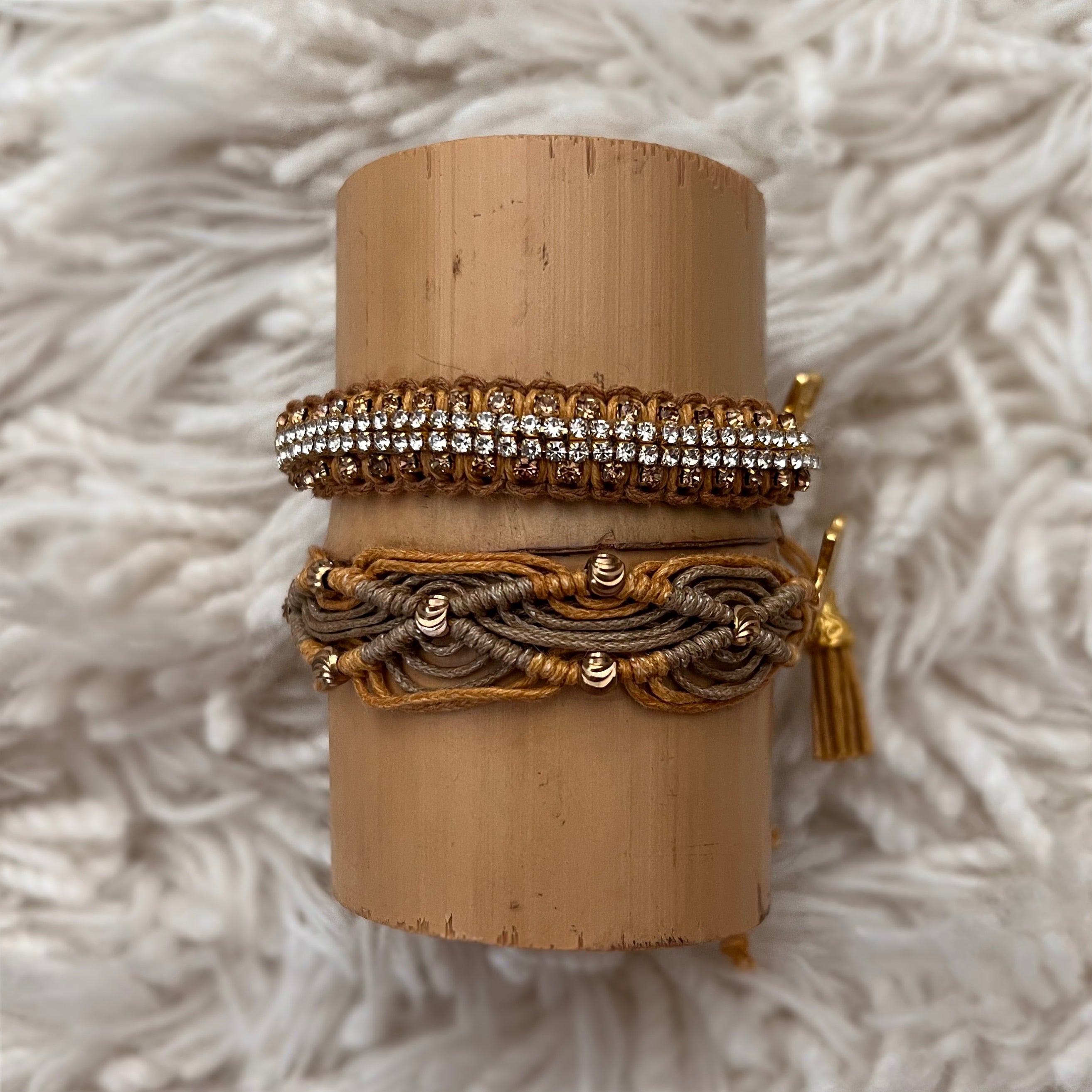 Boho Babe: Macrame String Bracelet Set