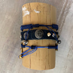 Blue Jean: Macrame String Bracelet Set