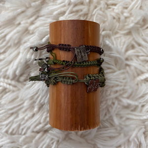 Stormy: Macrame String Bracelet Set