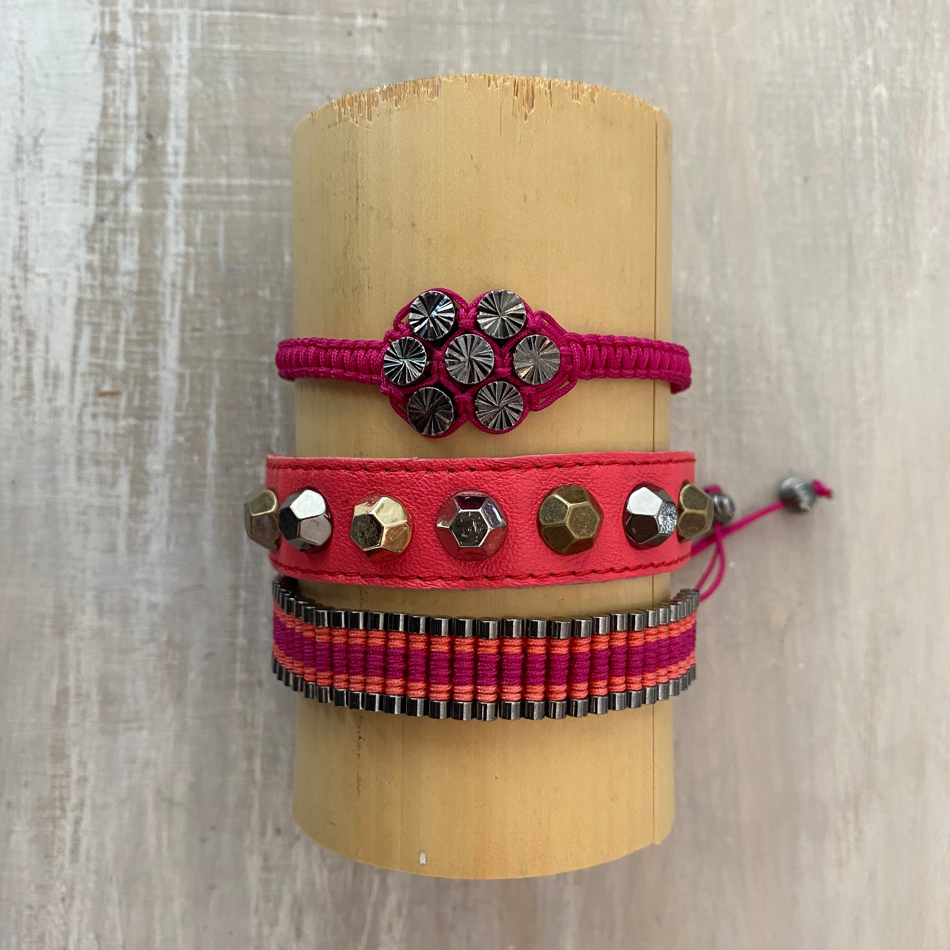 Fierce: Macrame String Bracelet Set
