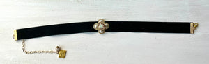 RGS-N027: Handcrafted Crystal Choker Ribbon Necklace
