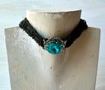 RGS-N028: Handcrafted Crystal Choker Ribbon Necklace