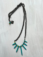 RGS-N052: Handcrafted  Chain & Bead Necklace