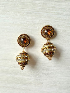 RGS-E022: Handcrafted Crystal Earrings