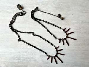 RGS-N053: Handcrafted  Chain & Bead Necklace