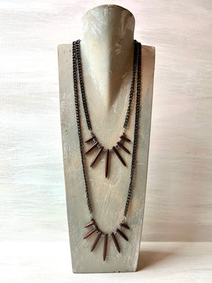 RGS-N053: Handcrafted  Chain & Bead Necklace