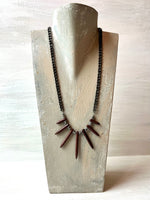 RGS-N053: Handcrafted  Chain & Bead Necklace