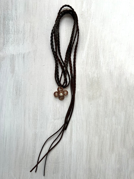 Knotted Leather Cord Necklace Tutorial / The Beading Gem