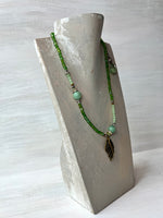 RGS-N061: Handcrafted Beaded Crystal & Jade Necklace