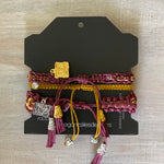 Game Day: Maroon & Old Gold- Macrame String Bracelet Set