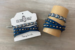 Game Day: Blue & White- Macrame String Bracelet Set